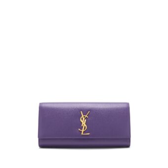 Saint Laurent/YSL Clutch Caviar Purple GHW