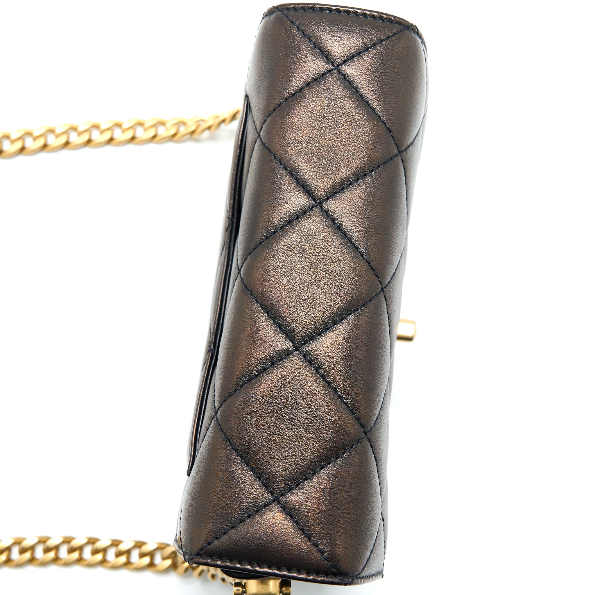 Chanel 21S Moon Messenger Bag Calfskin Black GHW - Image 11