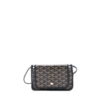 Goyard Plumet Pocket Wallet Canvas Black SHW
