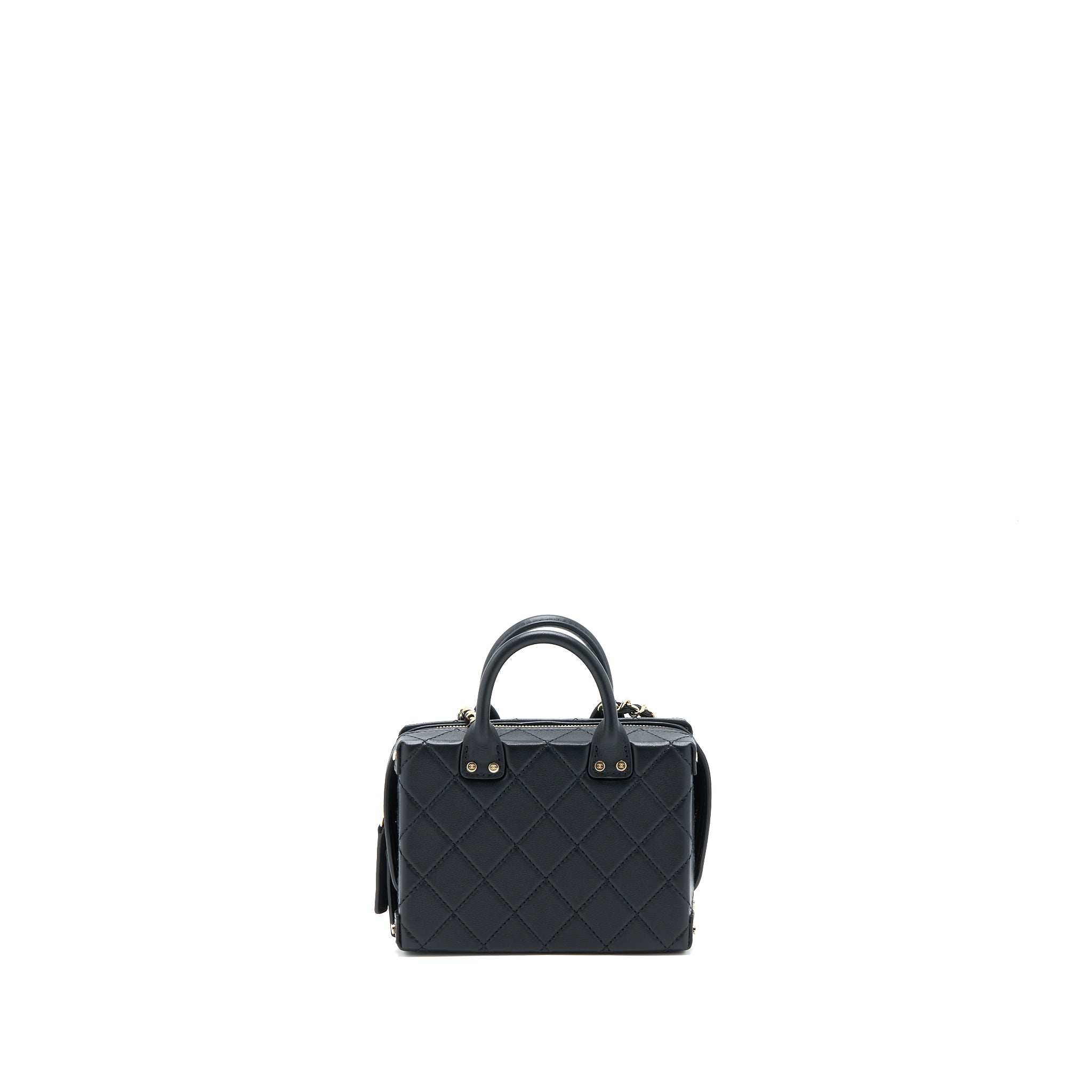 Chanel 22B Small Vanity Case Calfskin Black GHW (Microchip) - Image 2