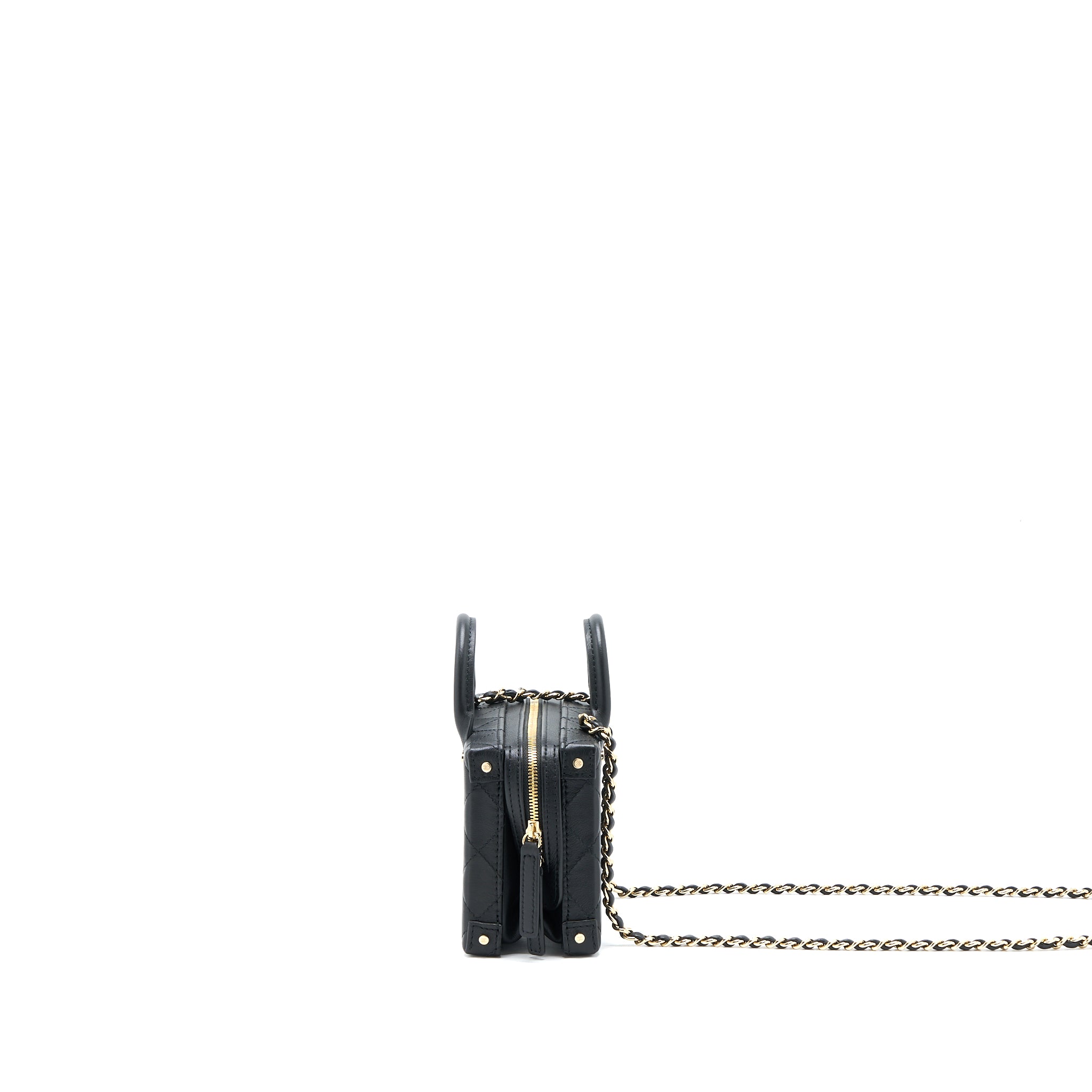 Chanel 22B Small Vanity Case Calfskin Black GHW (Microchip) - Image 3