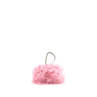 Chanel 21K Mini Flap Bag Jewel Hook Shearling Lambskin Pink SHW
