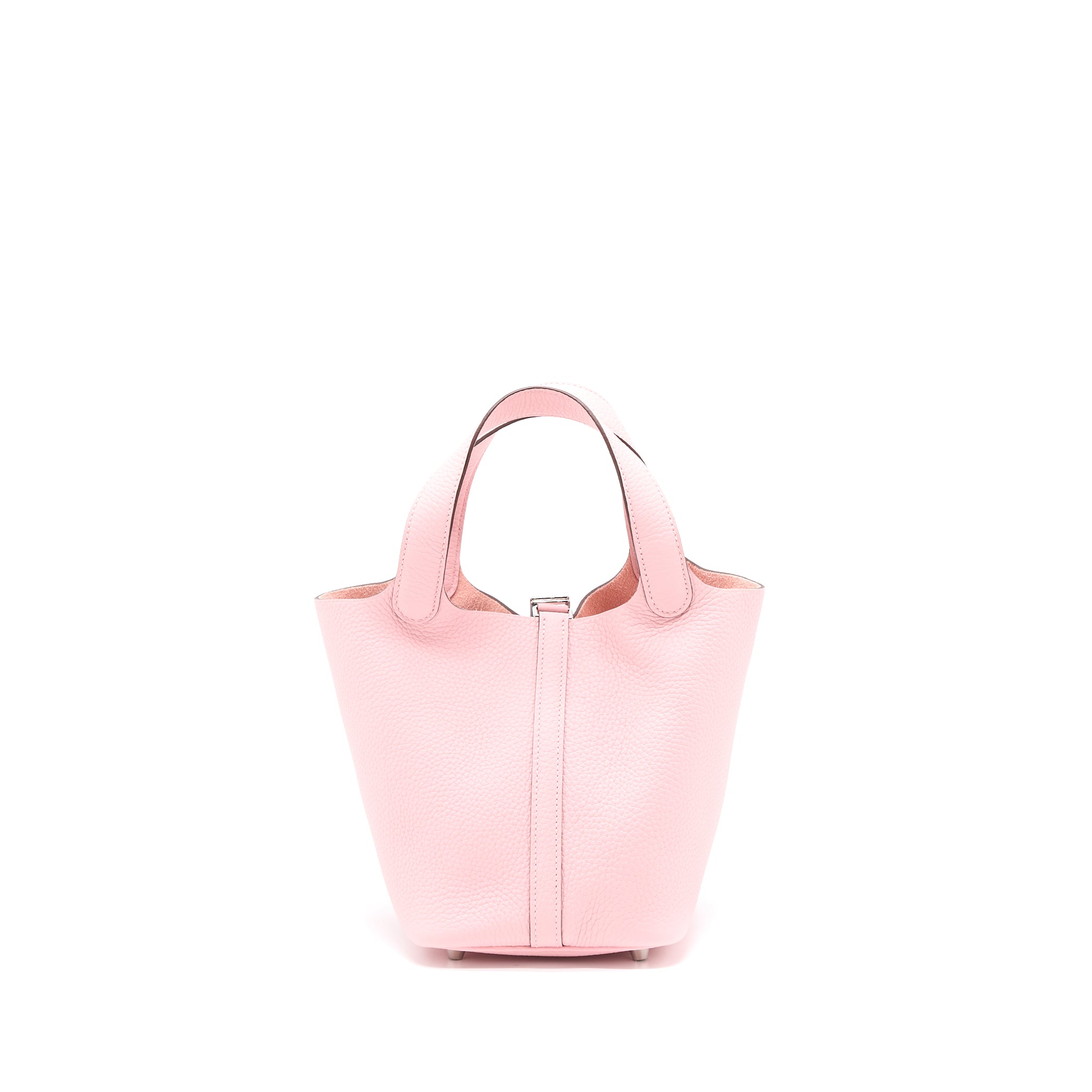 Hermes Picotin 18 Lock Bag Clemence 3Q Rose Sakura SHW Stamp U - Image 2
