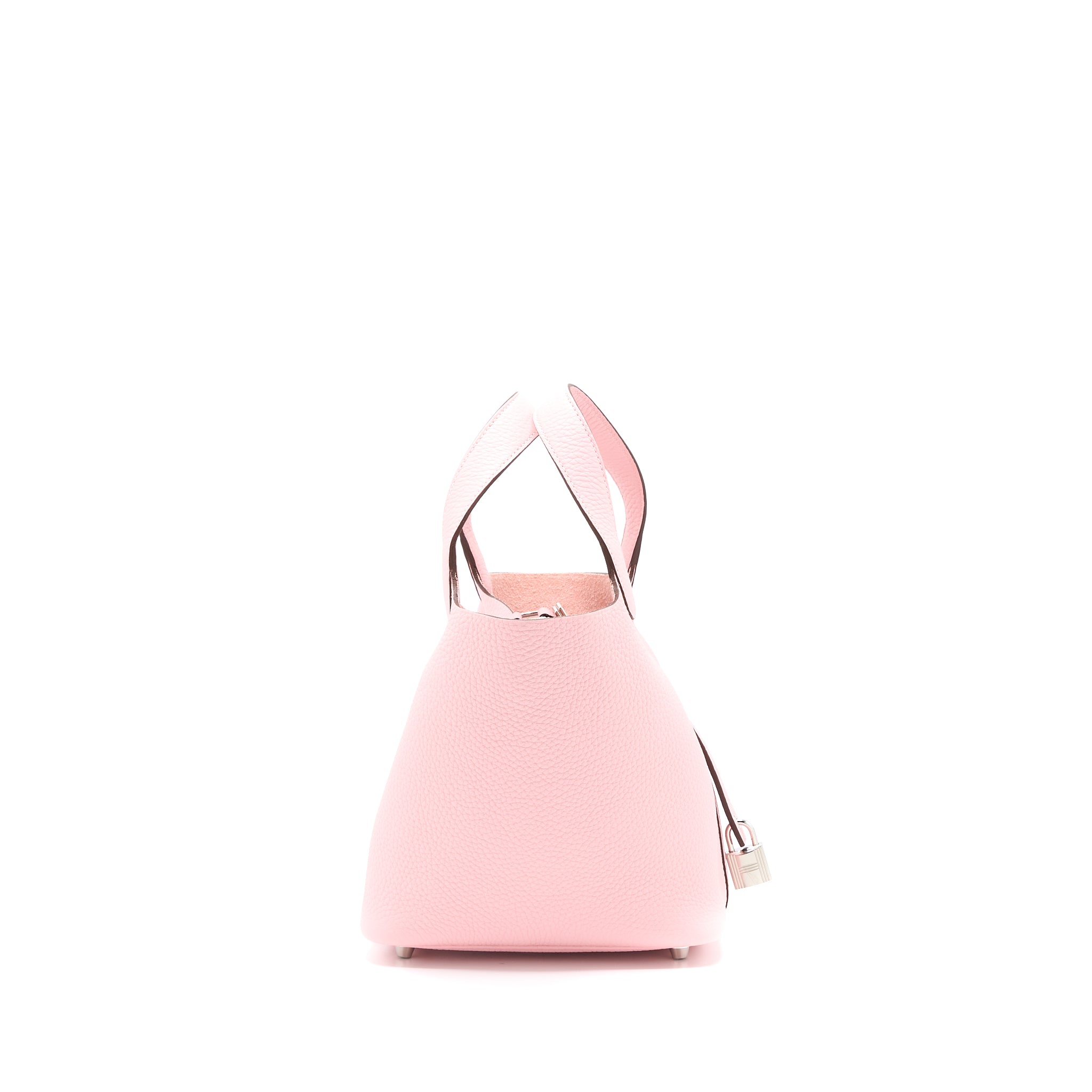 Hermes Picotin 18 Lock Bag Clemence 3Q Rose Sakura SHW Stamp U - Image 4