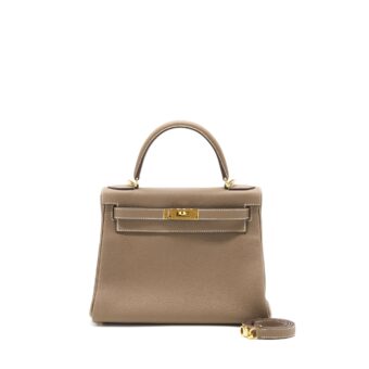 Hermes Kelly 28 Togo Etoupe GHW Stamp Y