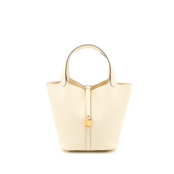 Hermes Picotin 22 Lock Bag Clemence Nata GHW Stamp U