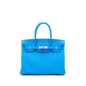 Hermes Birkin 30 Togo Bleu Zanzibar/Malachite SHW Stamp A