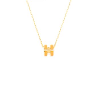 Hermes Mini Pop H Pendant Orange GHW