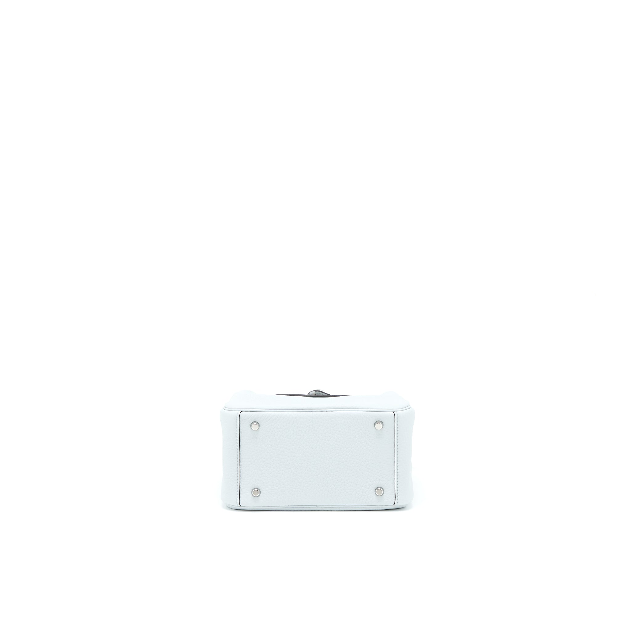Hermes Mini Lindy Clemence Blue Pale SHW Stamp U - Image 3