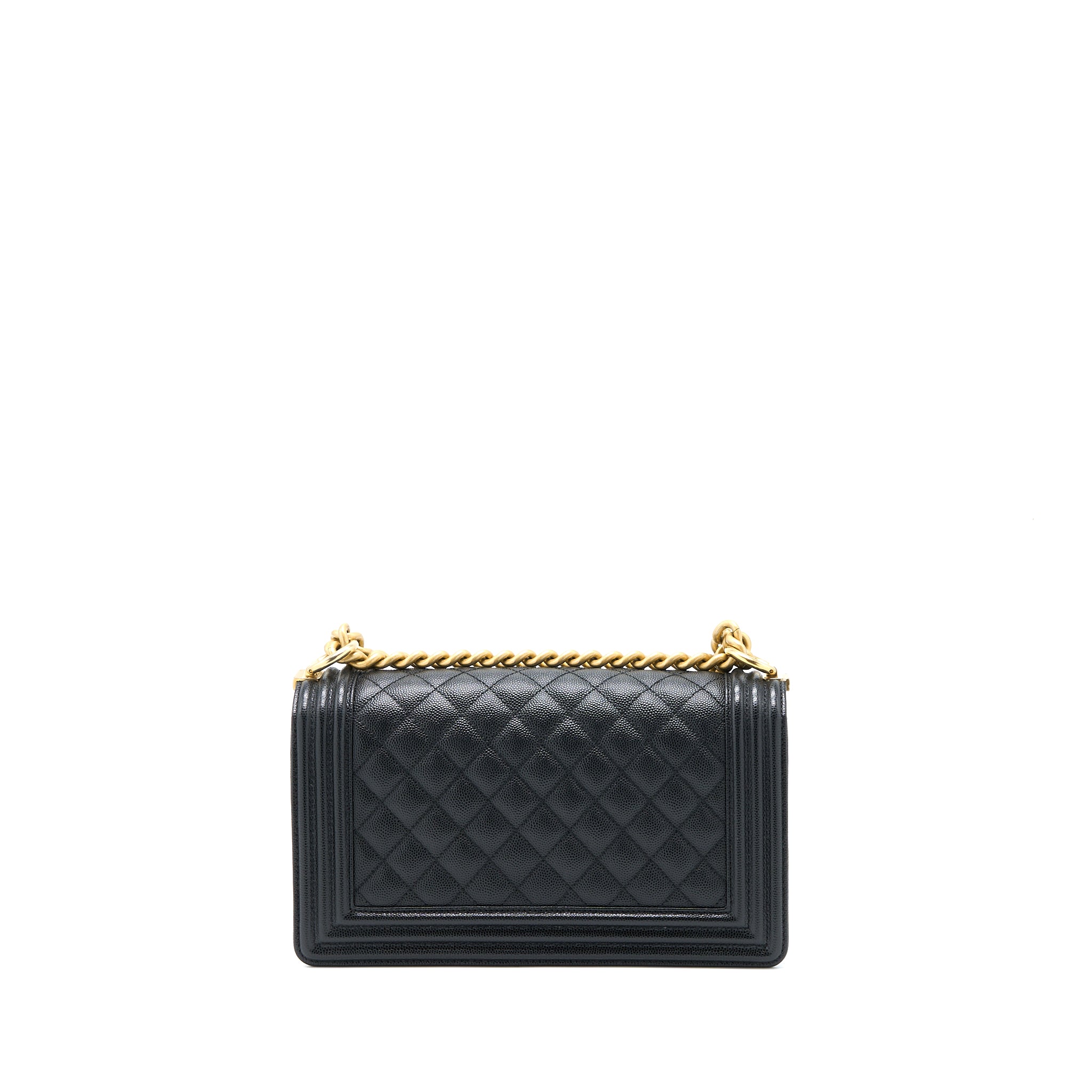 Chanel Medium Boy Bag Caviar Black Brushed GHW - Image 2