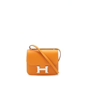 Hermes Mini Constance Evercolor Abricot/Terre SHW Stamp Y