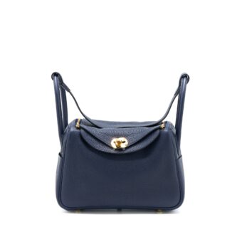 Hermes Lindy 26 Clemence Blue Nuit GHW Stamp D