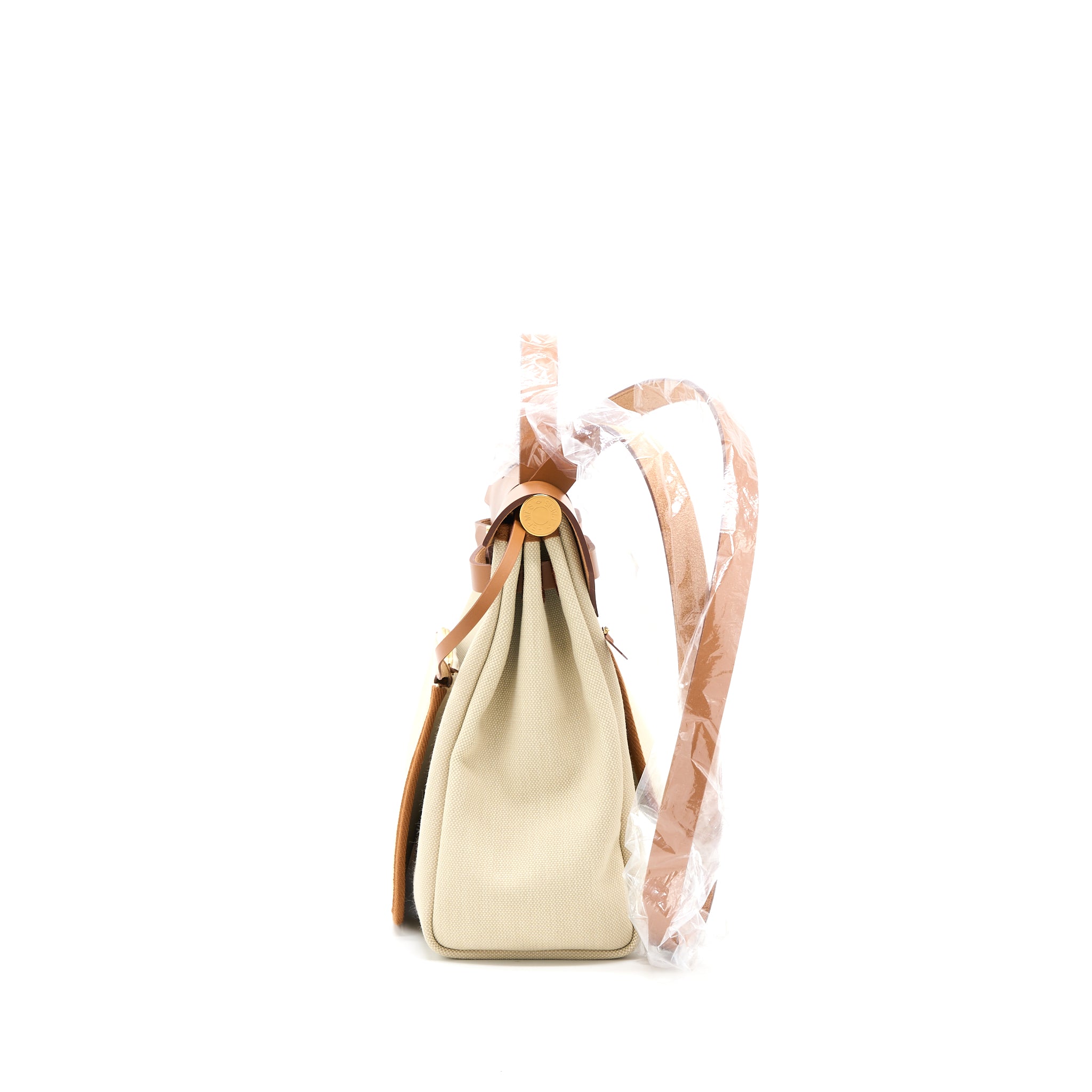 Hermes Herbag Zip 31 Bag Leather/Canvas Benton/Fauve GHW Stamp U - Image 3