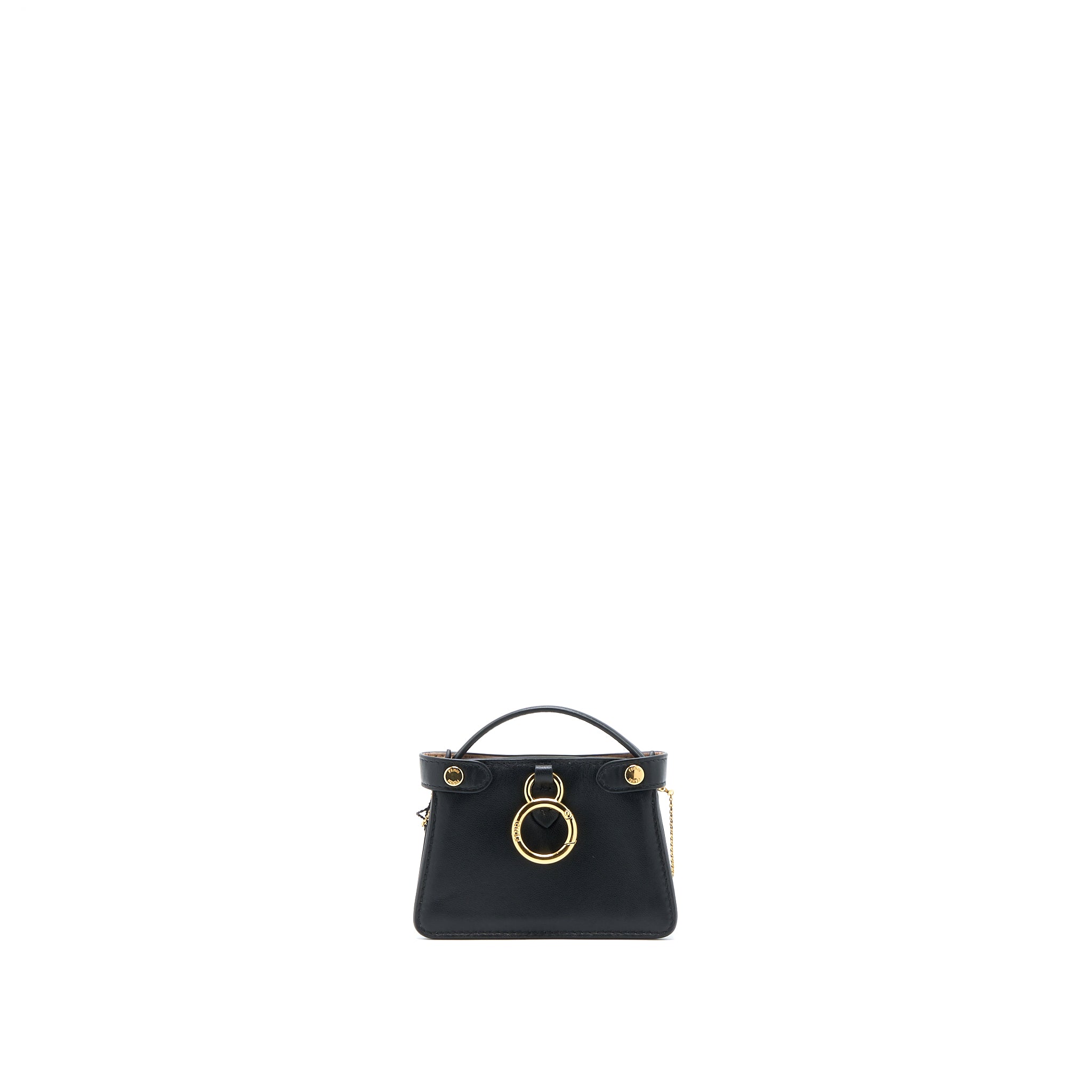Fendi Nano Peekaboo Charm Lambskin Black GHW - Image 2