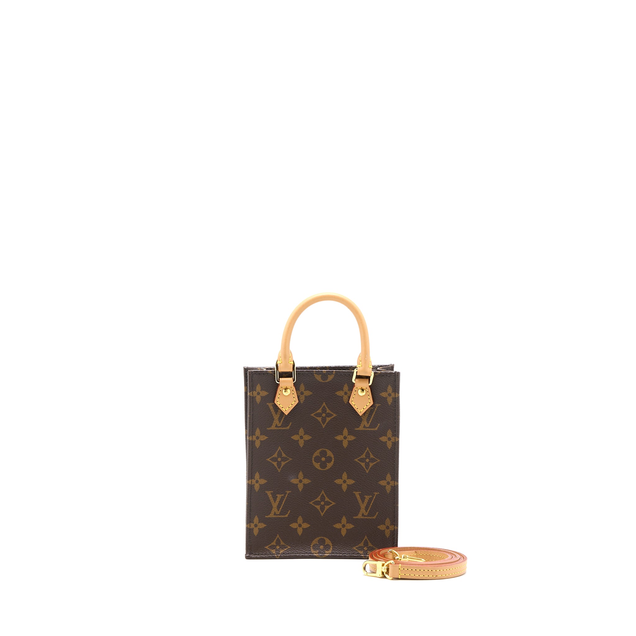 Louis Vuitton Petit Sac Plat Monogram Canvas GHW