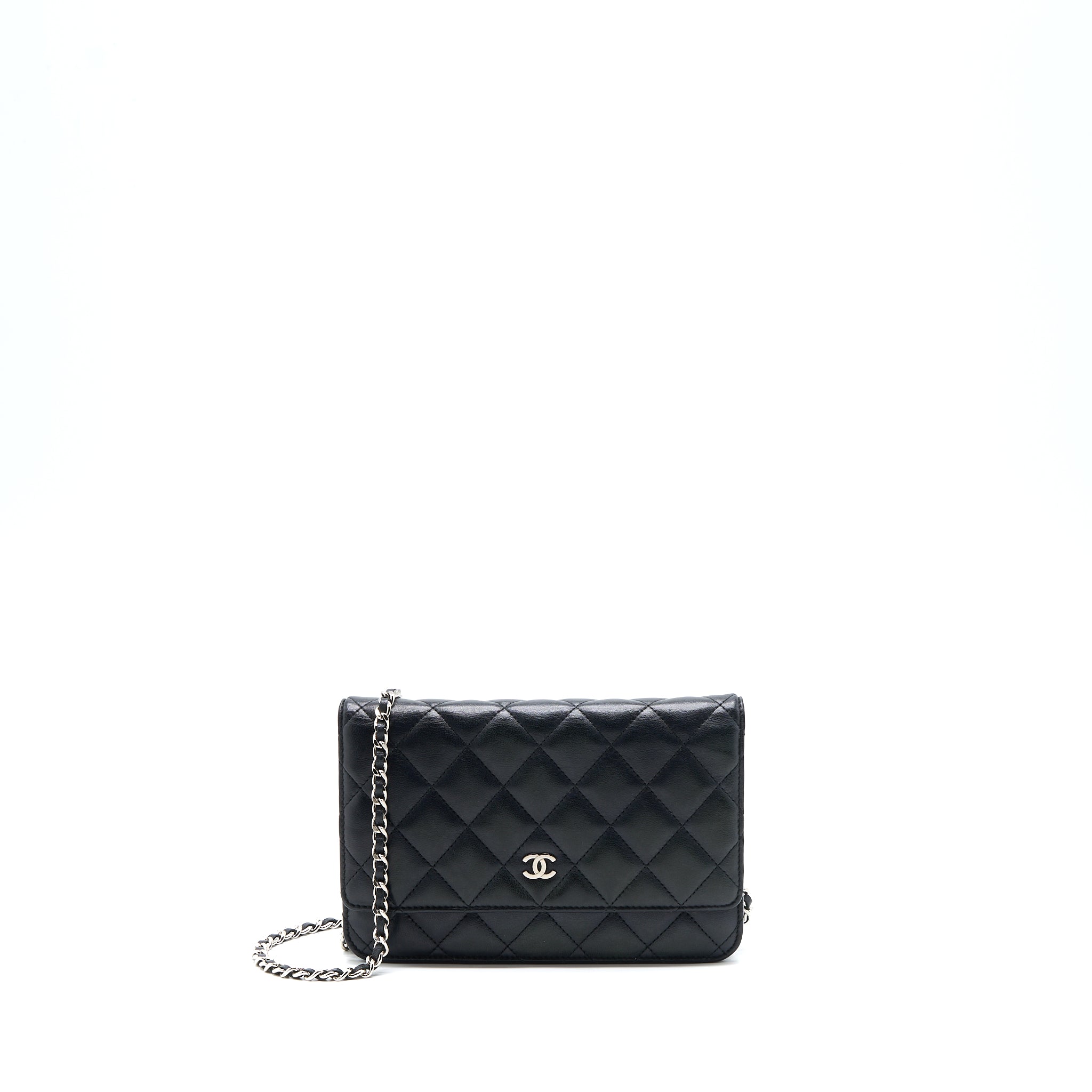 Chanel Classic Wallet On Chain Lambskin Black SHW