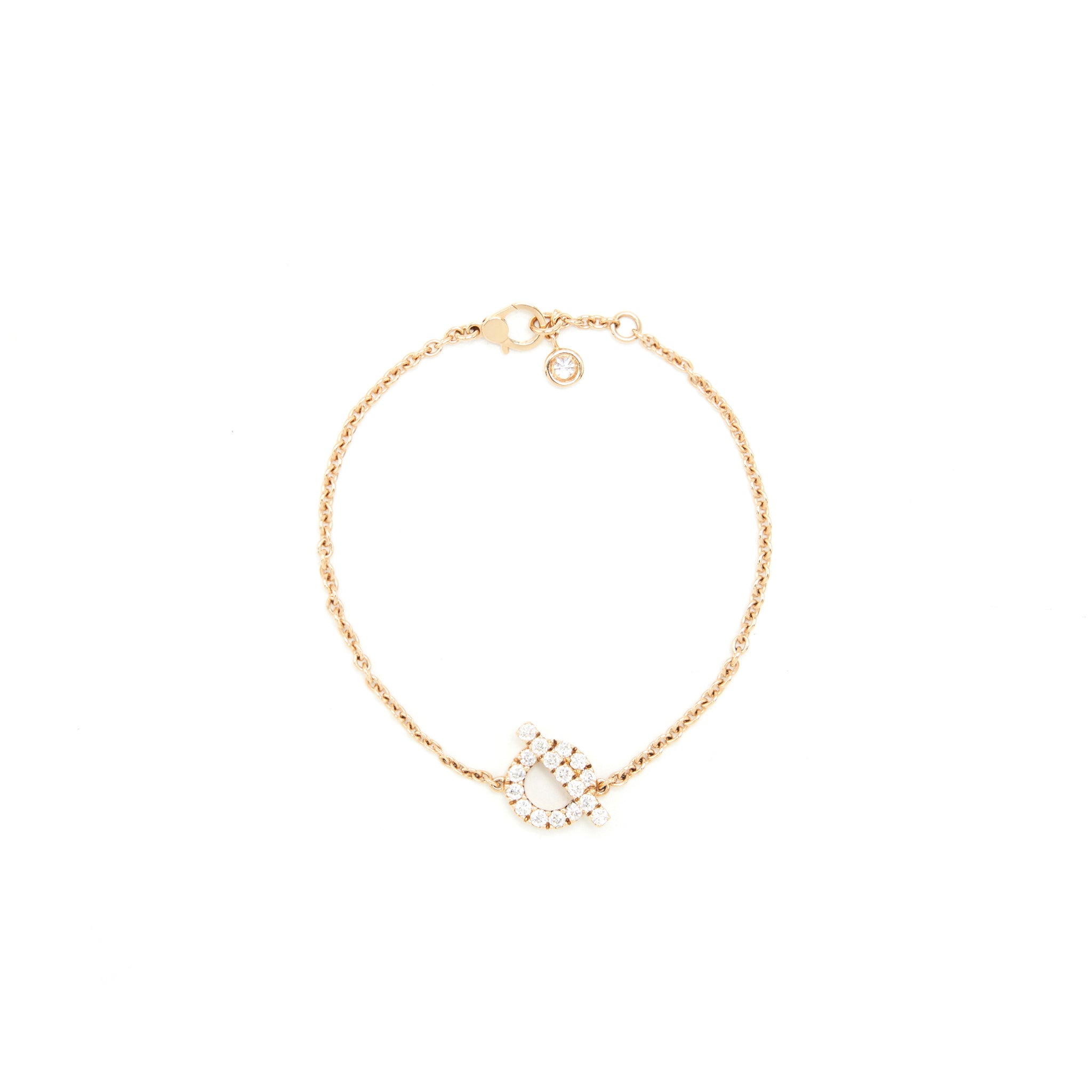 Hermes Finesse Bracelet Rose Gold With Diamonds