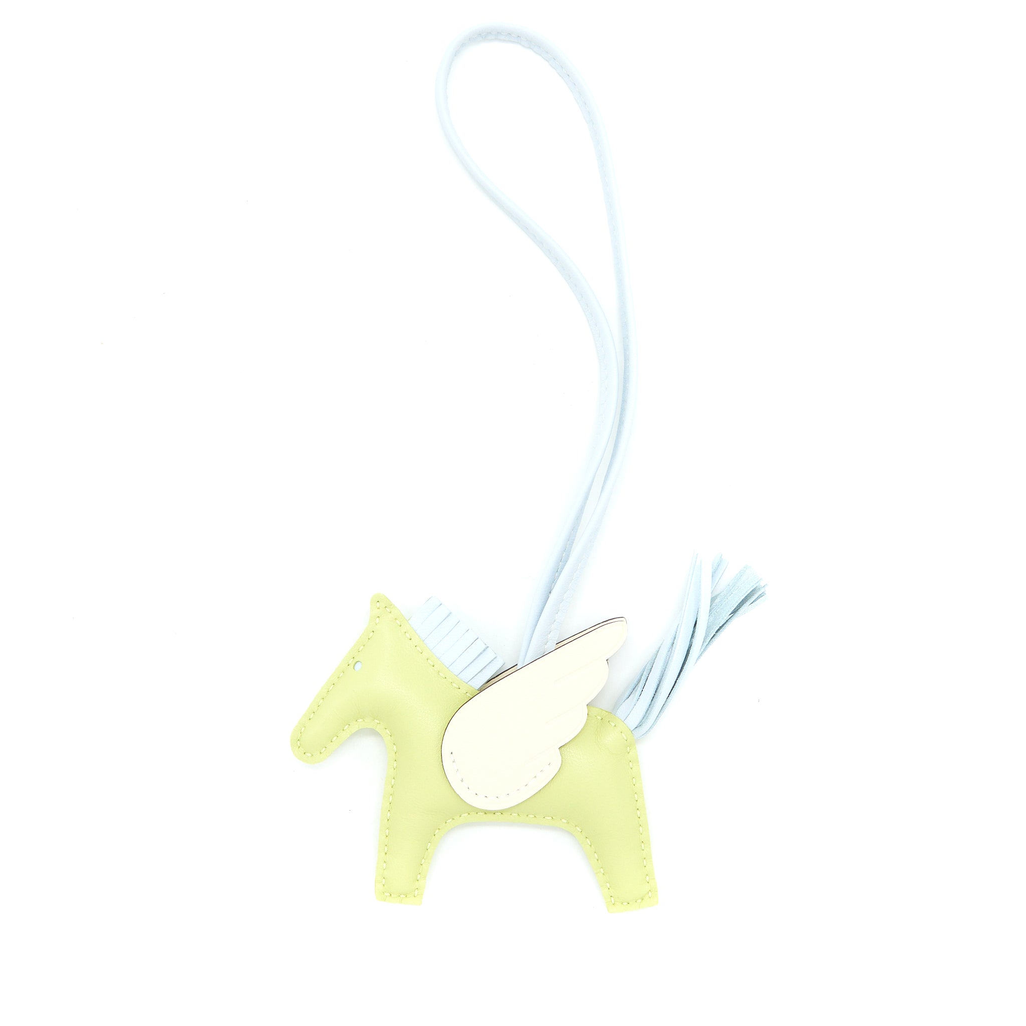 Hermes Rodeo Pegase PM Bag Charm Jaune Bourgron/Bleu Brume/Nata Stamp Z
