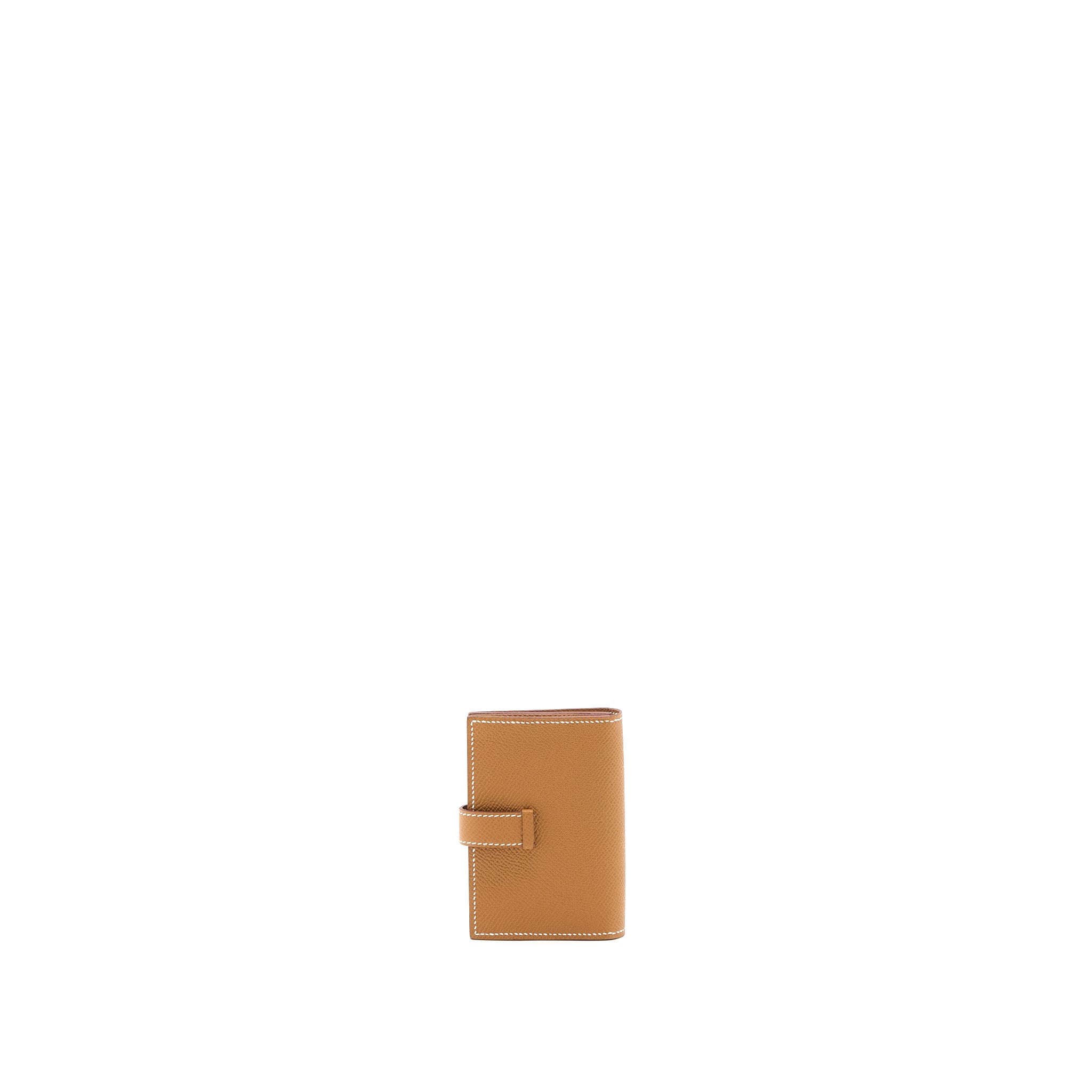 Hermes Bearn Cardholder Epsom Gold SHW Stamp U - Image 2