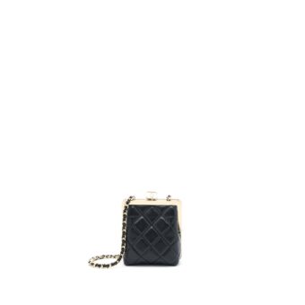 Chanel Mini Clip With Chain Lambskin Black LGHW