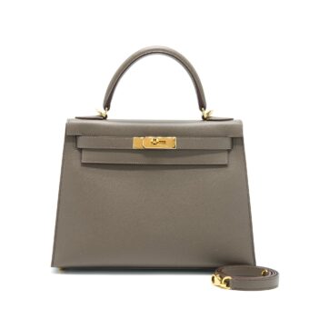 Hermes Kelly 28 Sellier Epsom 8F Gris Etain GHW Stamp D