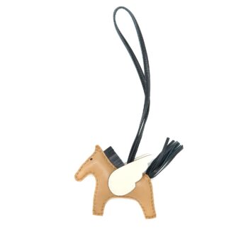 Hermes Rodeo Pegase PM Bag Charm Chai/Black/Nata Stamp U