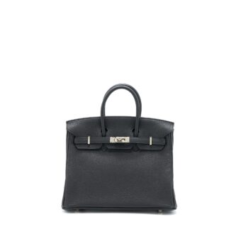 Hermes Birkin 25 Togo Black SHW Stamp X