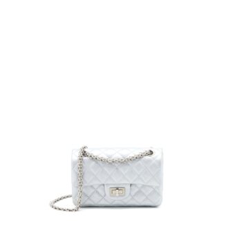 Chanel Mini 2.55 Reissue Flap Bag Calfskin Light Grey SHW