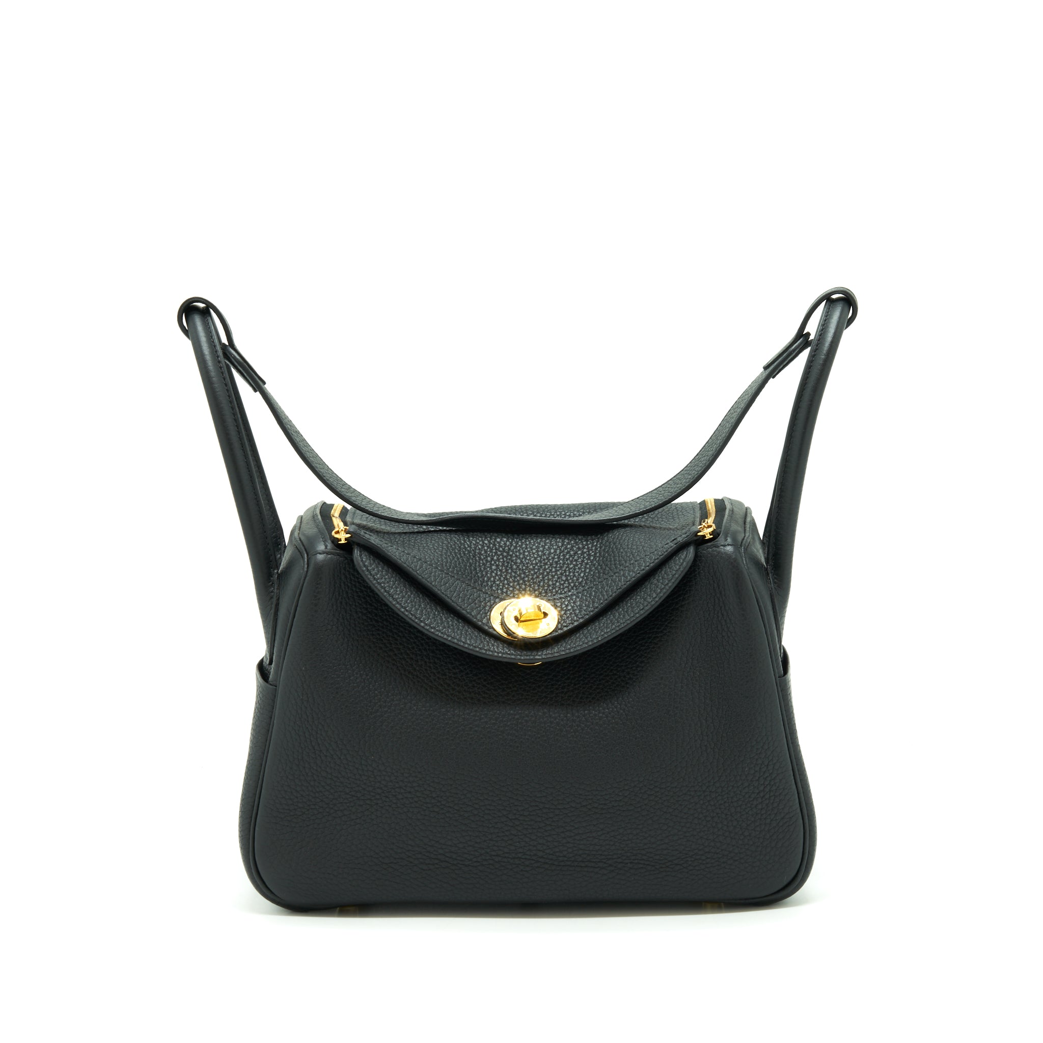 Hermes Lindy 26 Clemence Black GHW Stamp Y