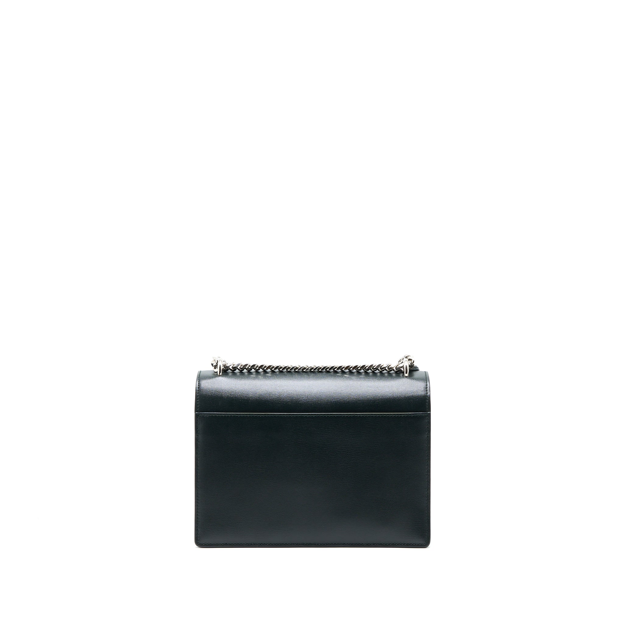 Saint Laurent Sunset Chain Bag Calfskin Dark Green SHW - Image 2