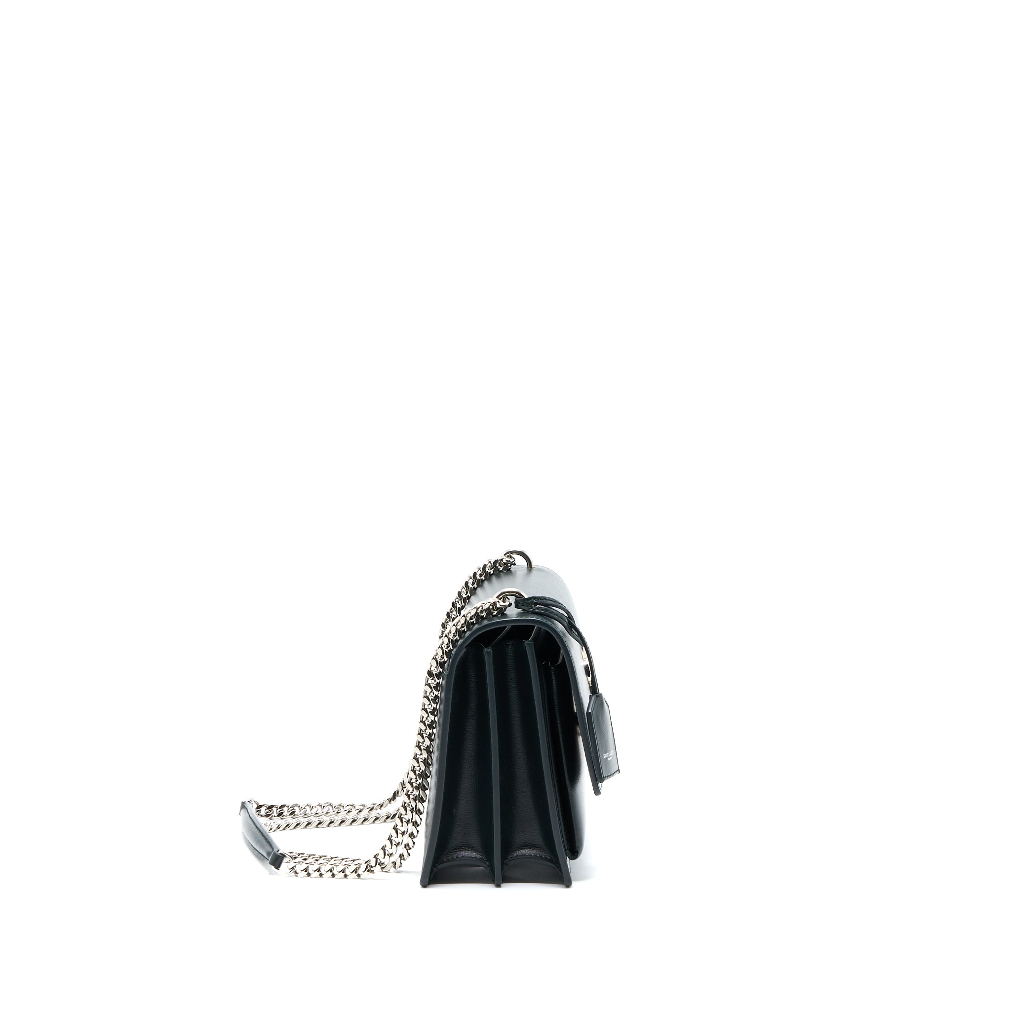 Saint Laurent Sunset Chain Bag Calfskin Dark Green SHW - Image 3