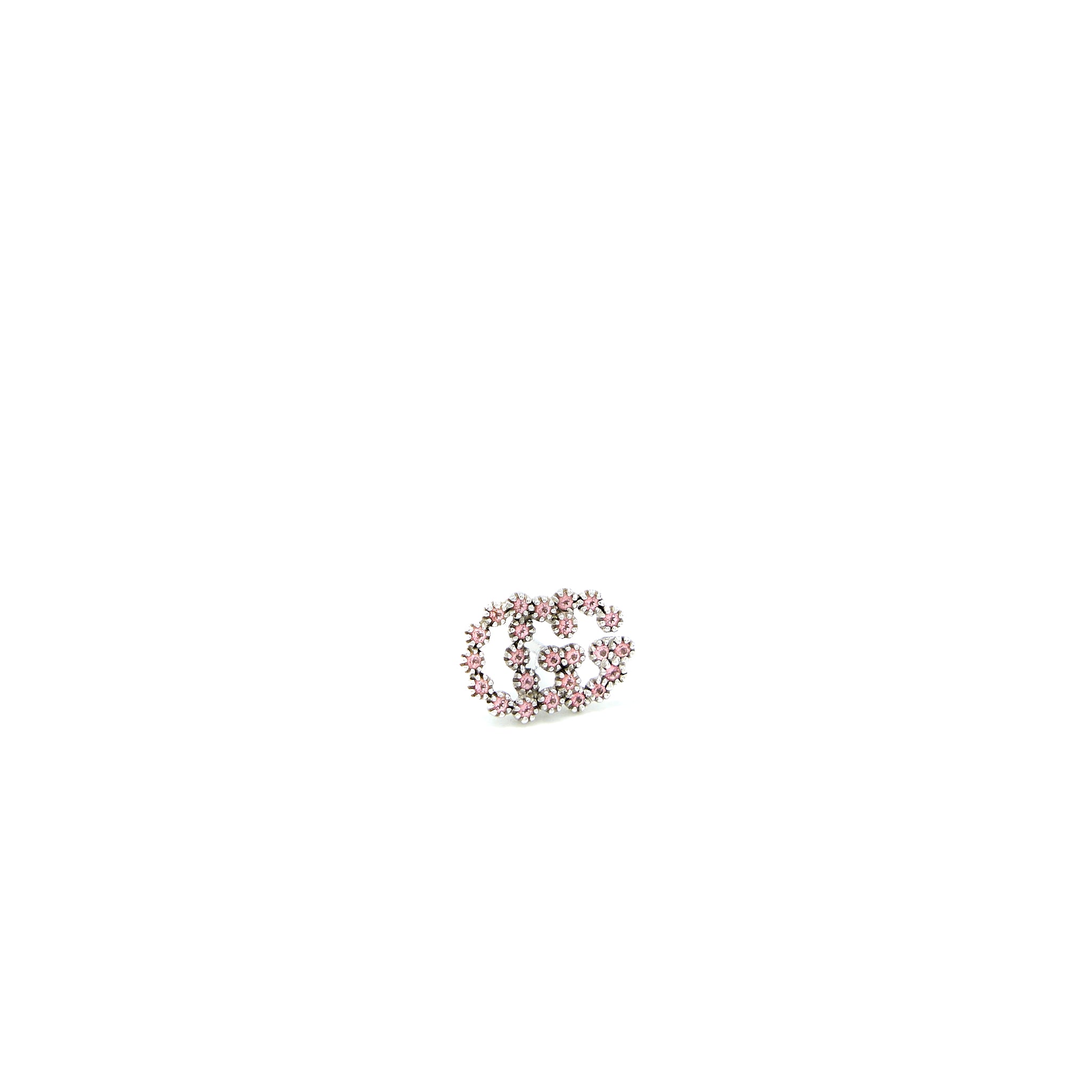Gucci GG Running Studs Earrings White Gold Pink - Image 4