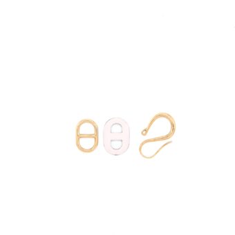 Hermes Boucles D'Oreilles Earring Multicolour Gold Tone