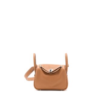 Hermes Mini Lindy Swift Gold/Amber Yellow SHW Stamp Z