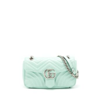 Gucci Small GG marmont bag light green SHW