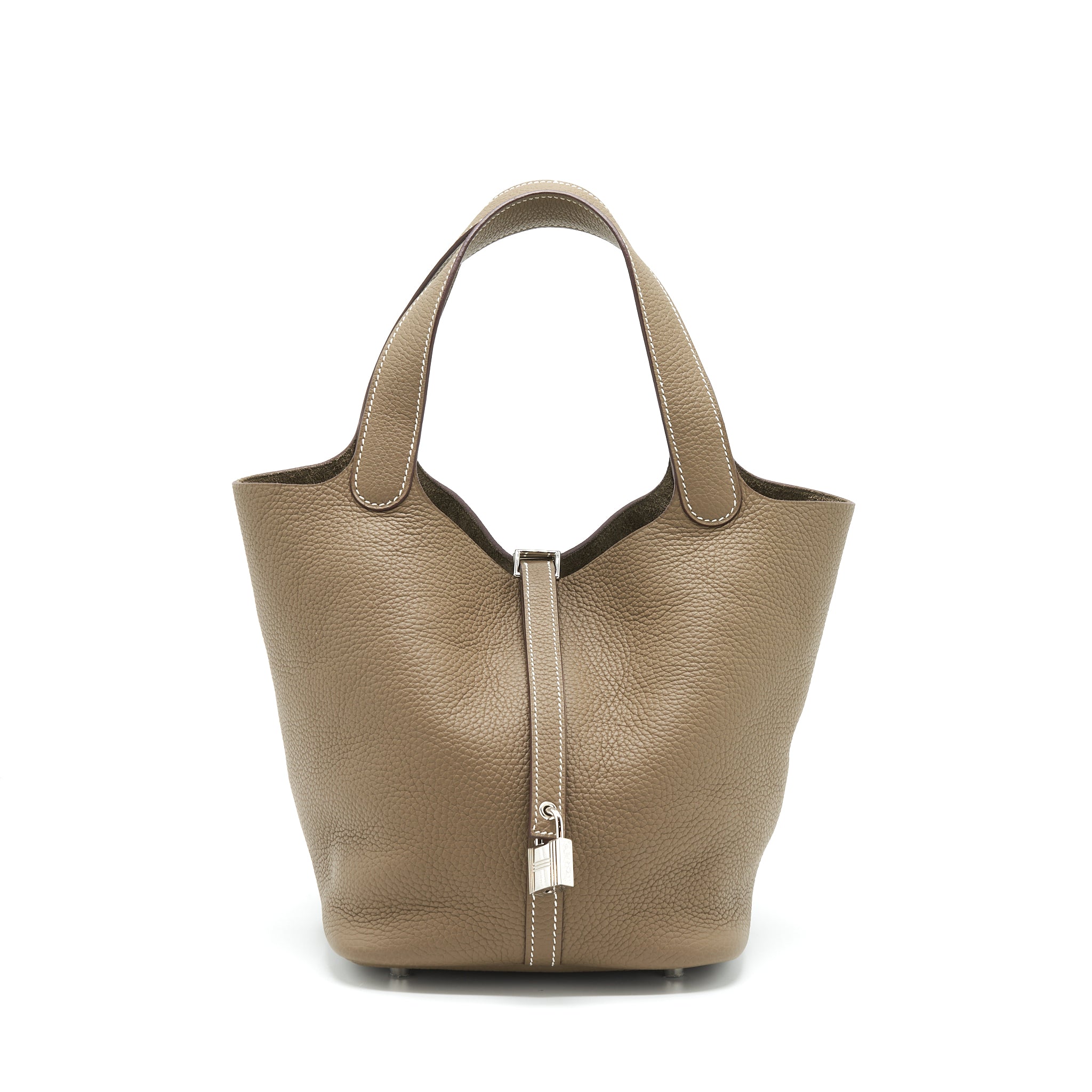 Hermes Picotin 22 Clemence Etoupe SHW Stamp Y