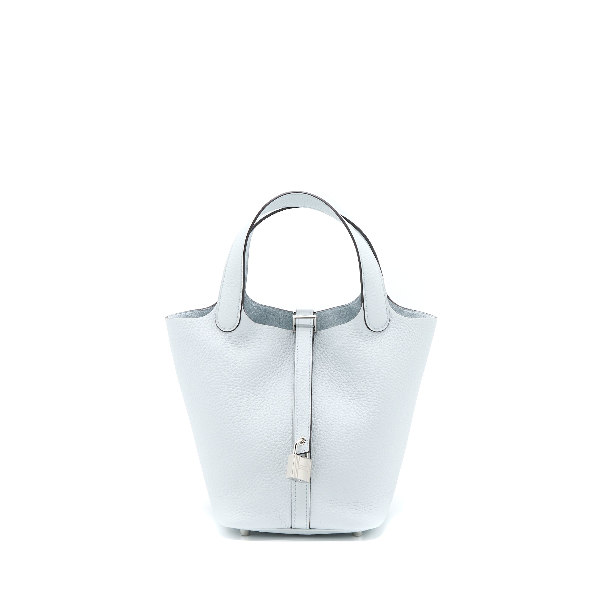 Hermes Picotin 18 Lock Bag Clemence Blue Pale SHW Stamp U