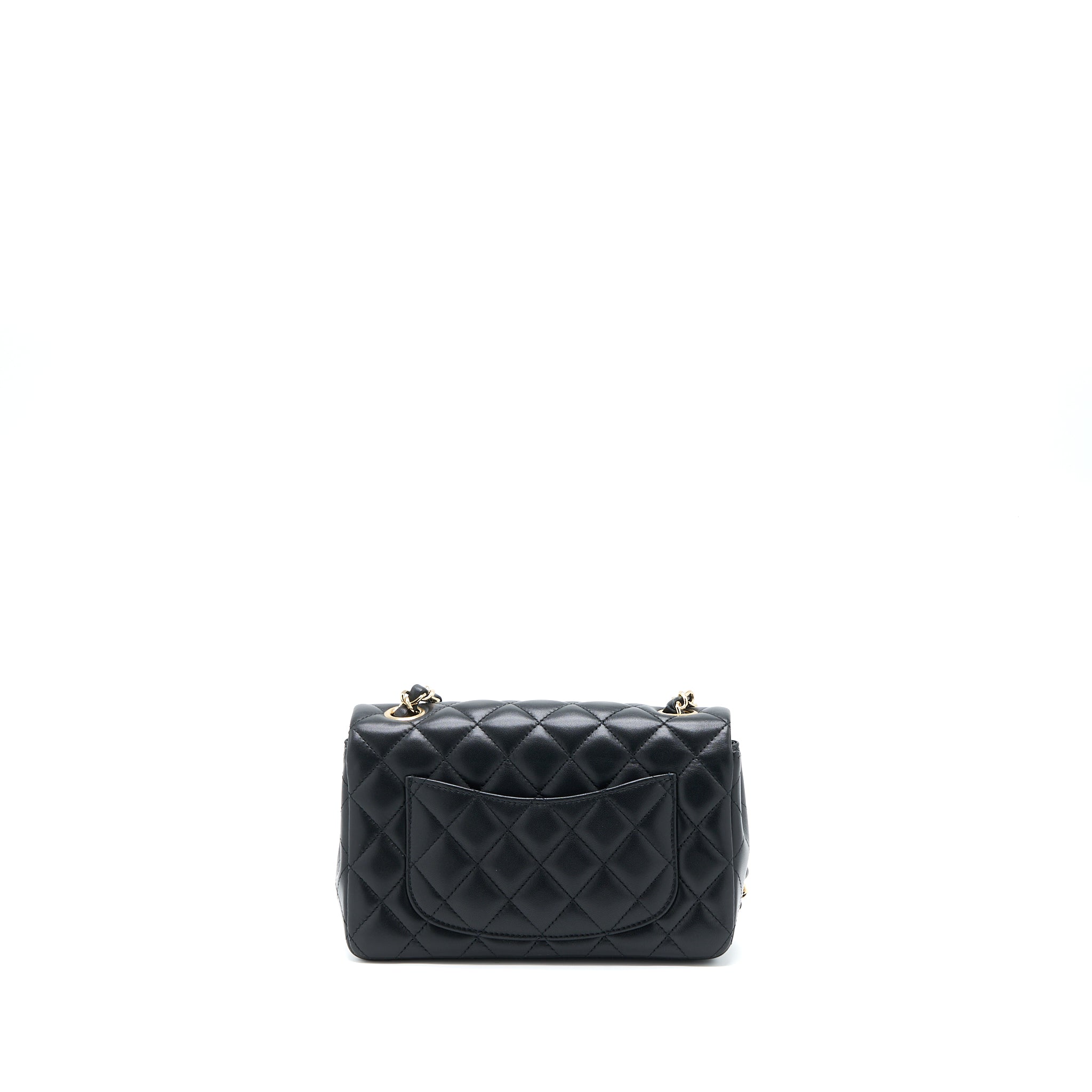 Chanel Mini Rectangular Flap Bag Lambskin Black LGHW - Image 2