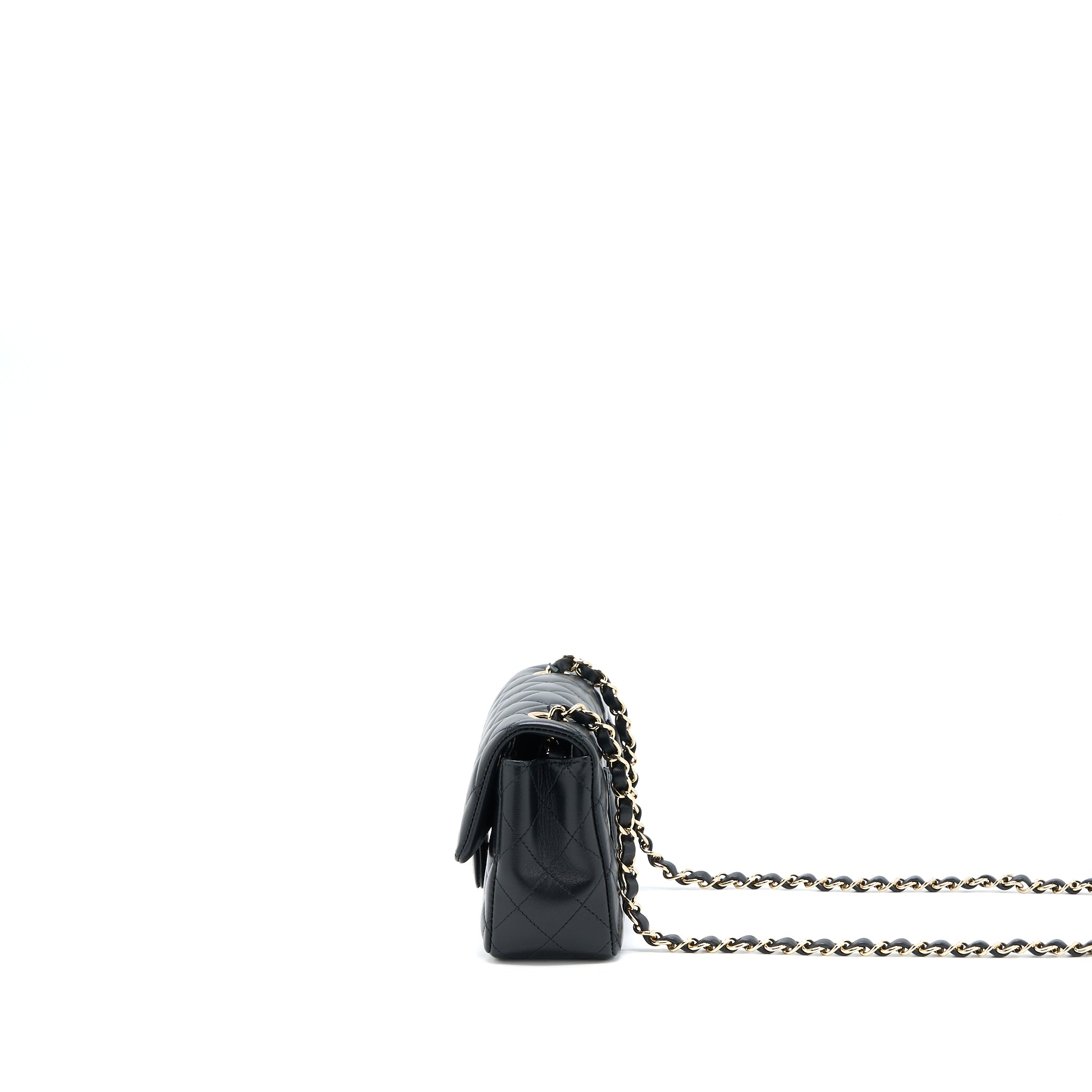 Chanel Mini Rectangular Flap Bag Lambskin Black LGHW - Image 3