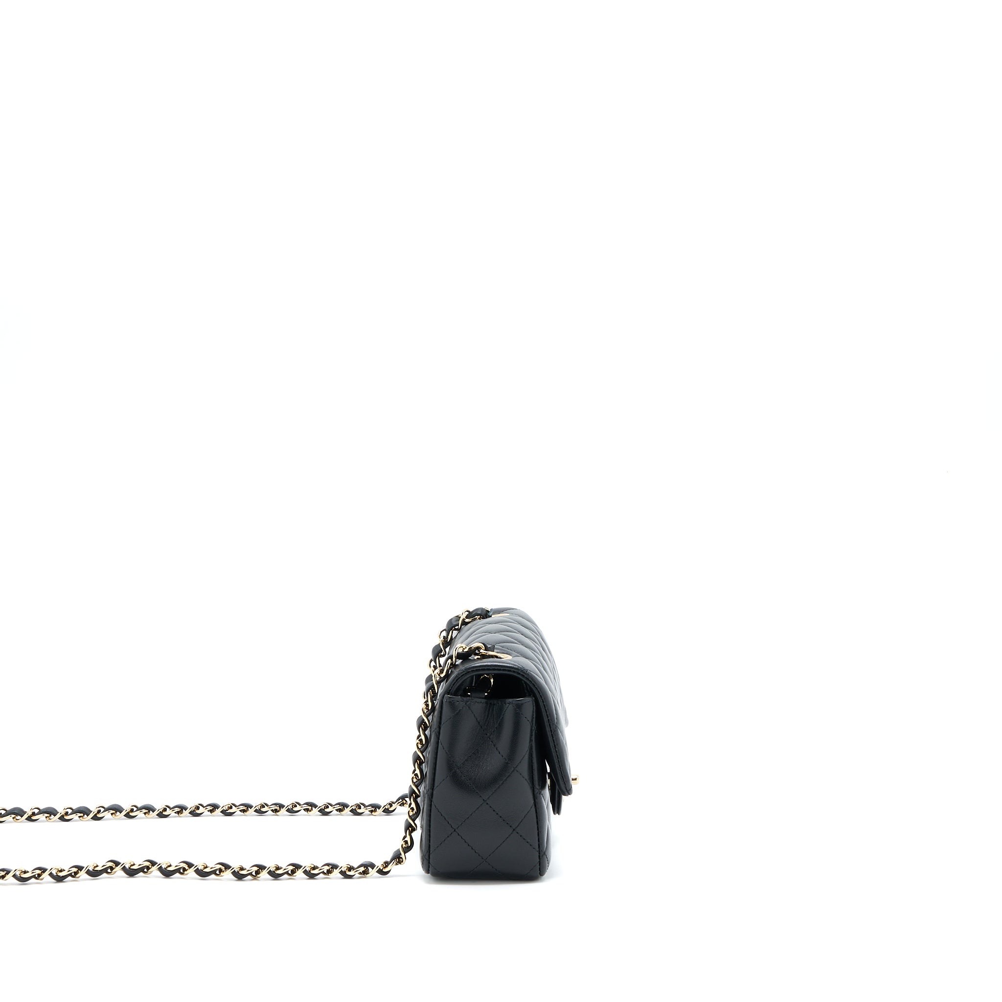Chanel Mini Rectangular Flap Bag Lambskin Black LGHW - Image 4