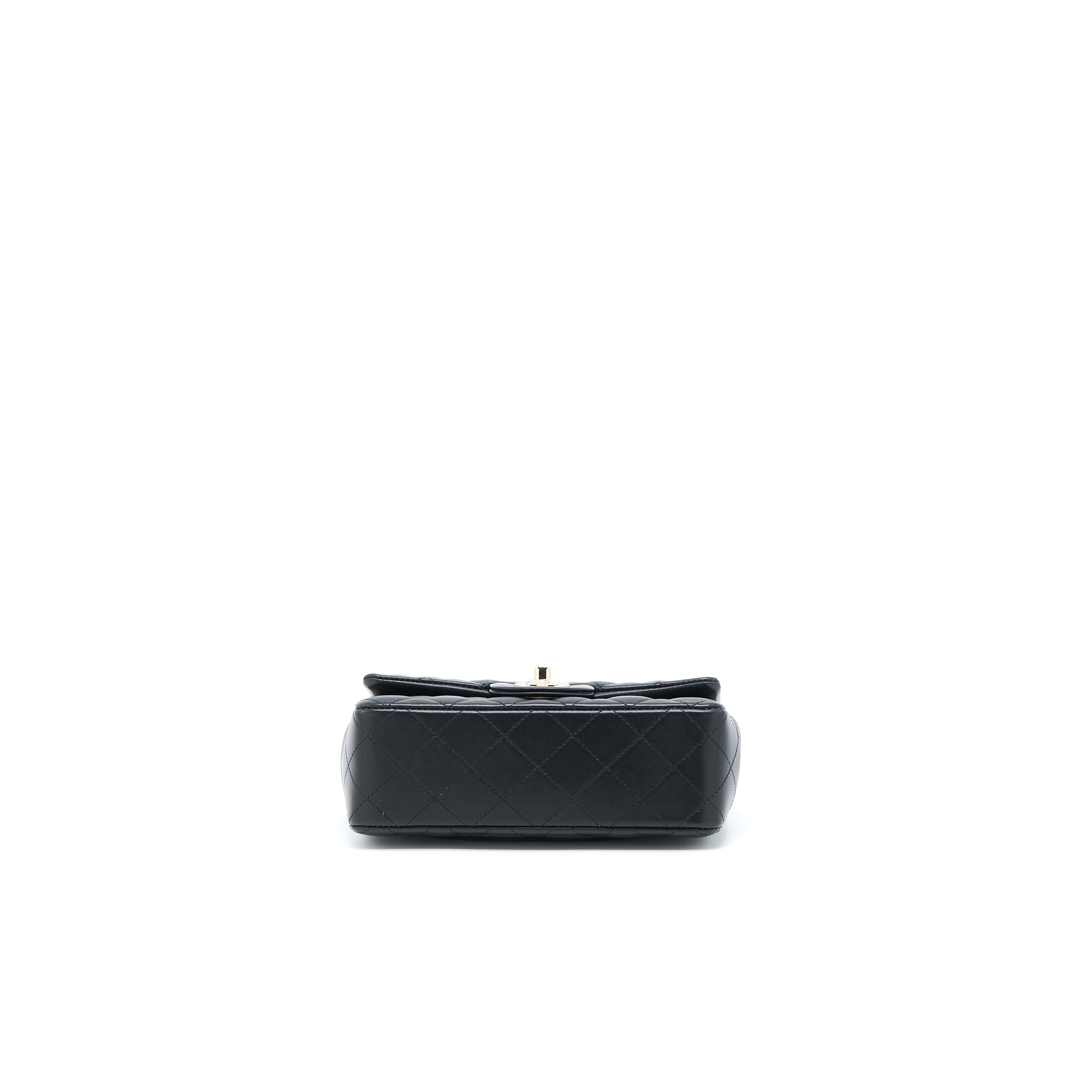 Chanel Mini Rectangular Flap Bag Lambskin Black LGHW - Image 5