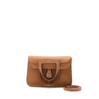 Hermes Halzan 25 Bag Clemence Gold SHW Stamp U