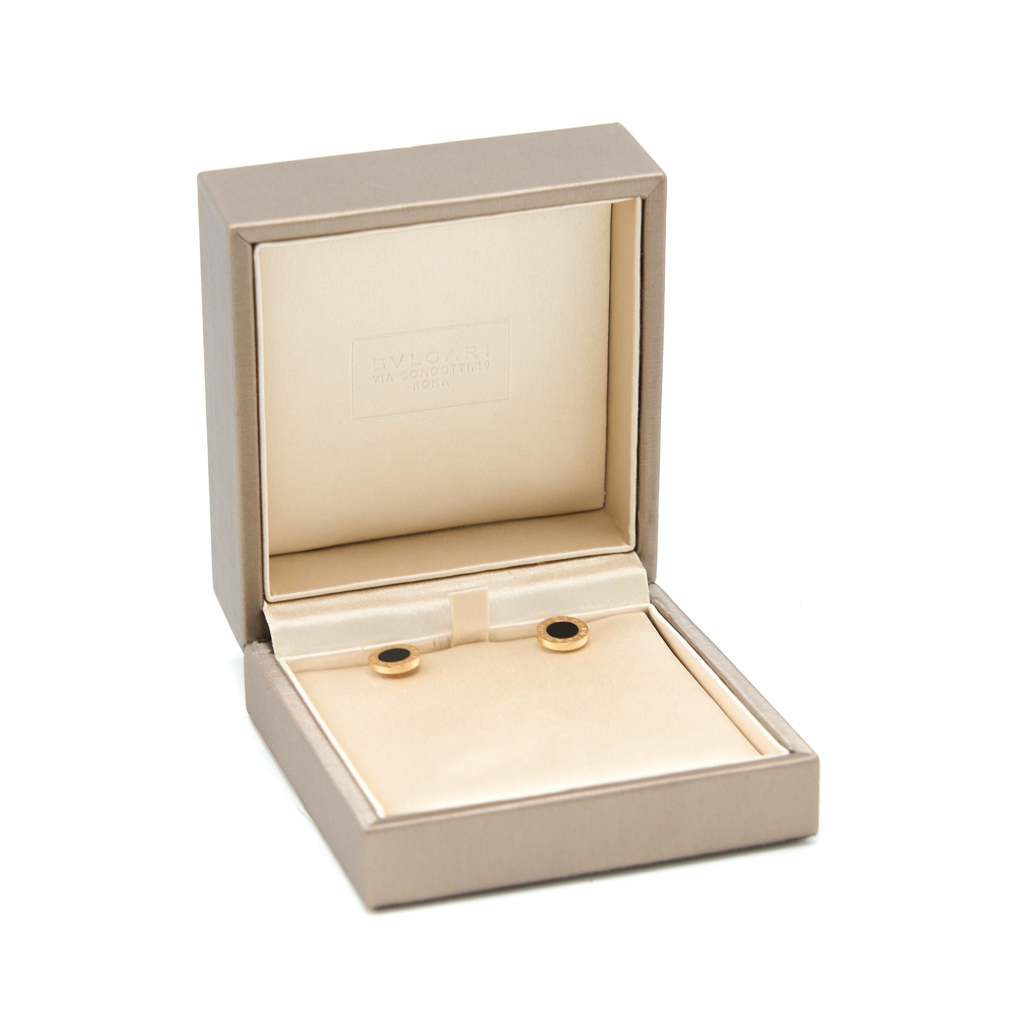 Bvlgari Single Classic Earring Onyx Rose Gold - Image 2
