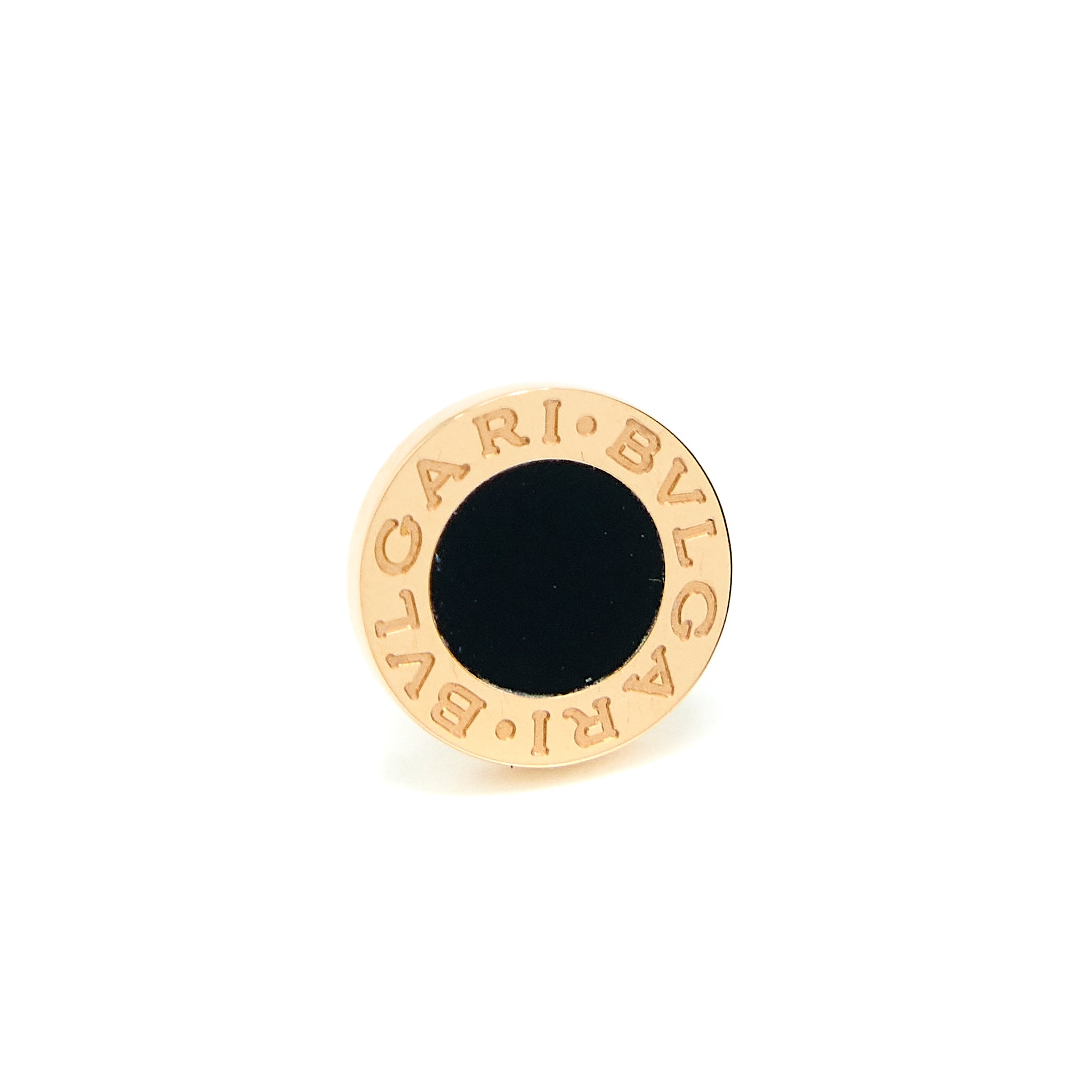 Bvlgari Single Classic Earring Onyx Rose Gold - Image 3