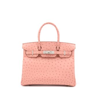 Hermes Birkin 30 Ostrich Terre/Cuite SHW Stamp T