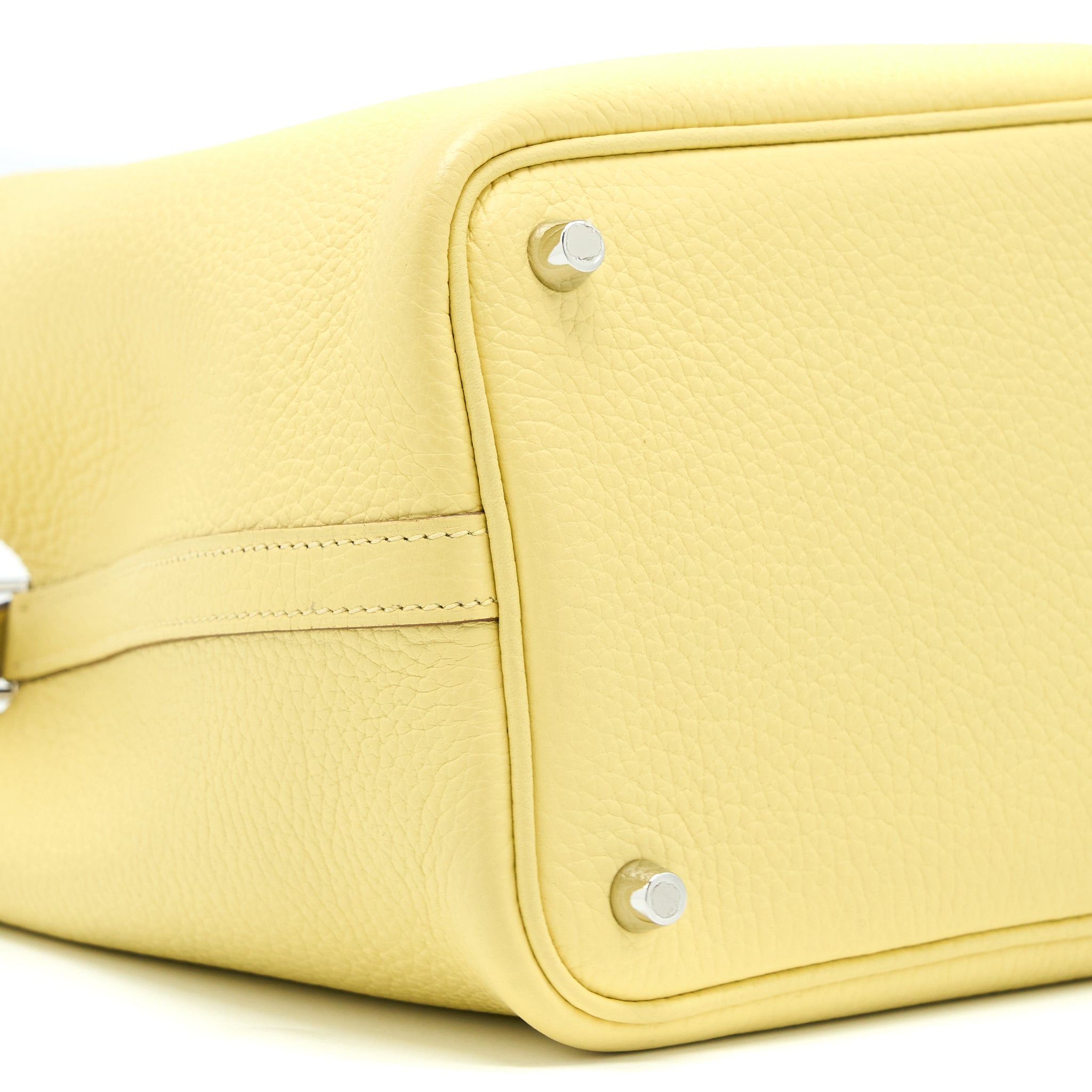 Hermes Picotin 18 Lock Bag Clemence 1Z Jaune Poussin SHW Stamp T - Image 9