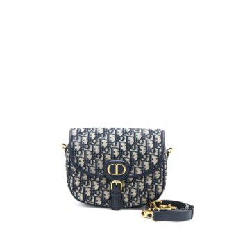 Dior Medium Bobby Bag Blue Dior Oblique Jacquard GHW
