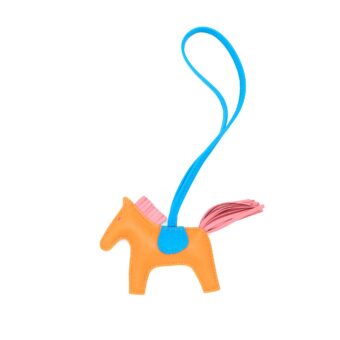 Hermes Rodeo PM Bag Charm Orange/Pink/Blue Stamp A