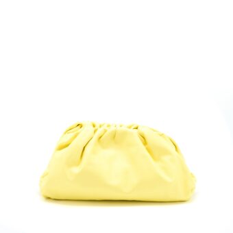 Bottega Veneta Clutch Calfskin Yellow
