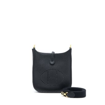 Hermes Mini Evelyne Clemence Black GHW Stamp D